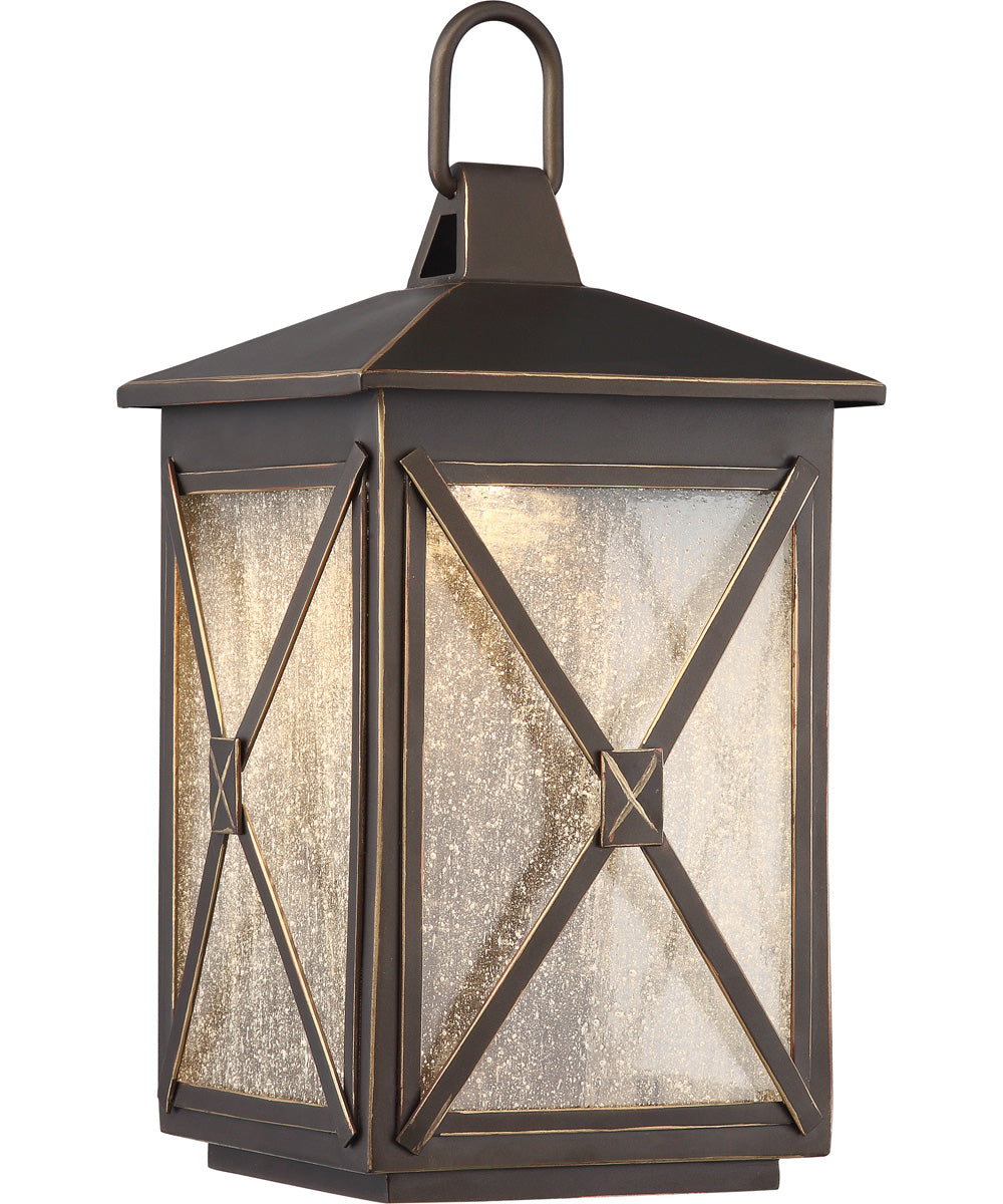13H Roxton 1 Light Outdoor Umber Bay Bronze Wall Sconce - Weatherproof Exterior Lighting for Patio, Porch, and Garden Decor