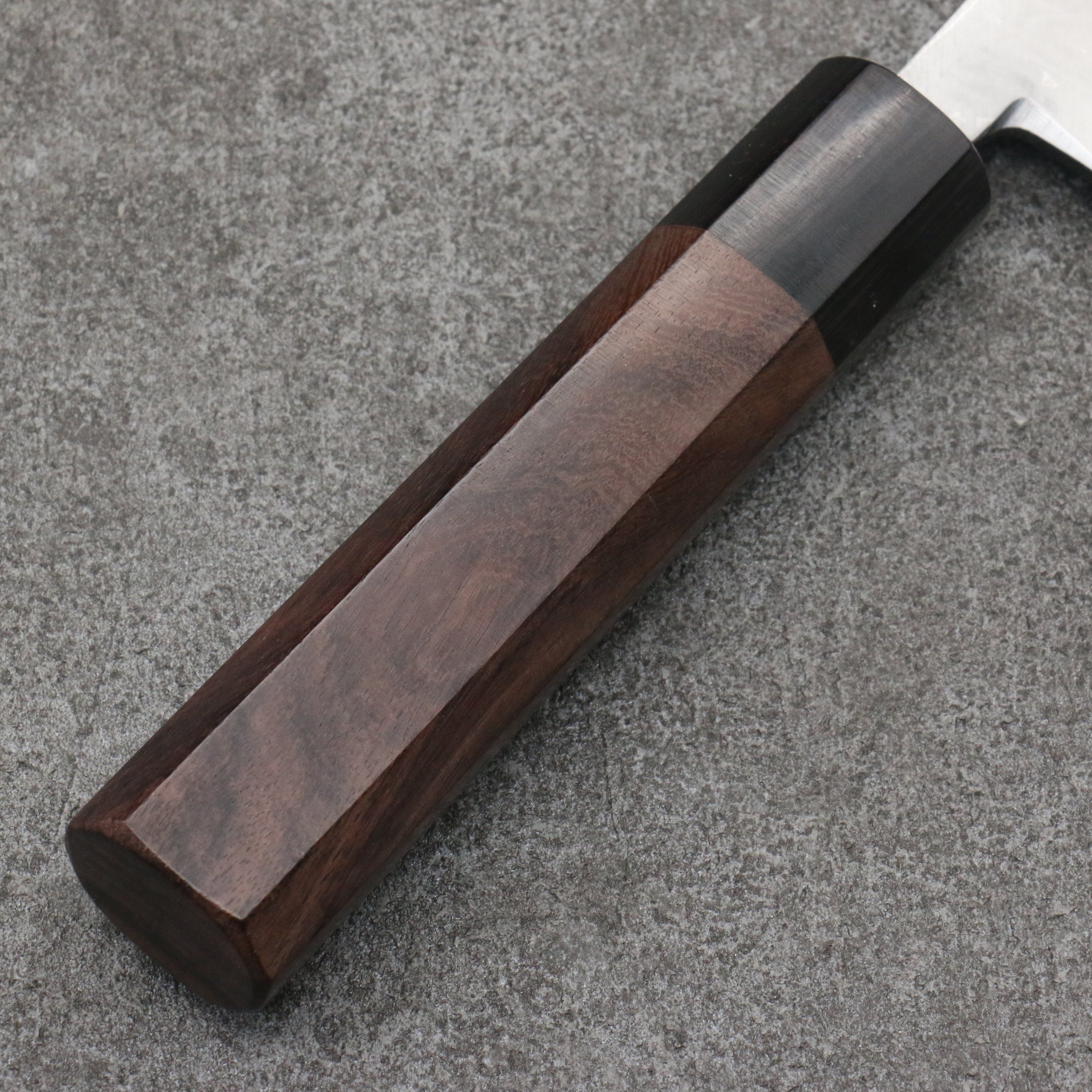 Premium Hideo Kitaoka White Steel No.2 Damascus Mioroshi Deba Knife 240mm - Japanese Chef Knife with Ebony Handle - Perfect for Sushi, Fish Filleting & Professional Kitchen Use