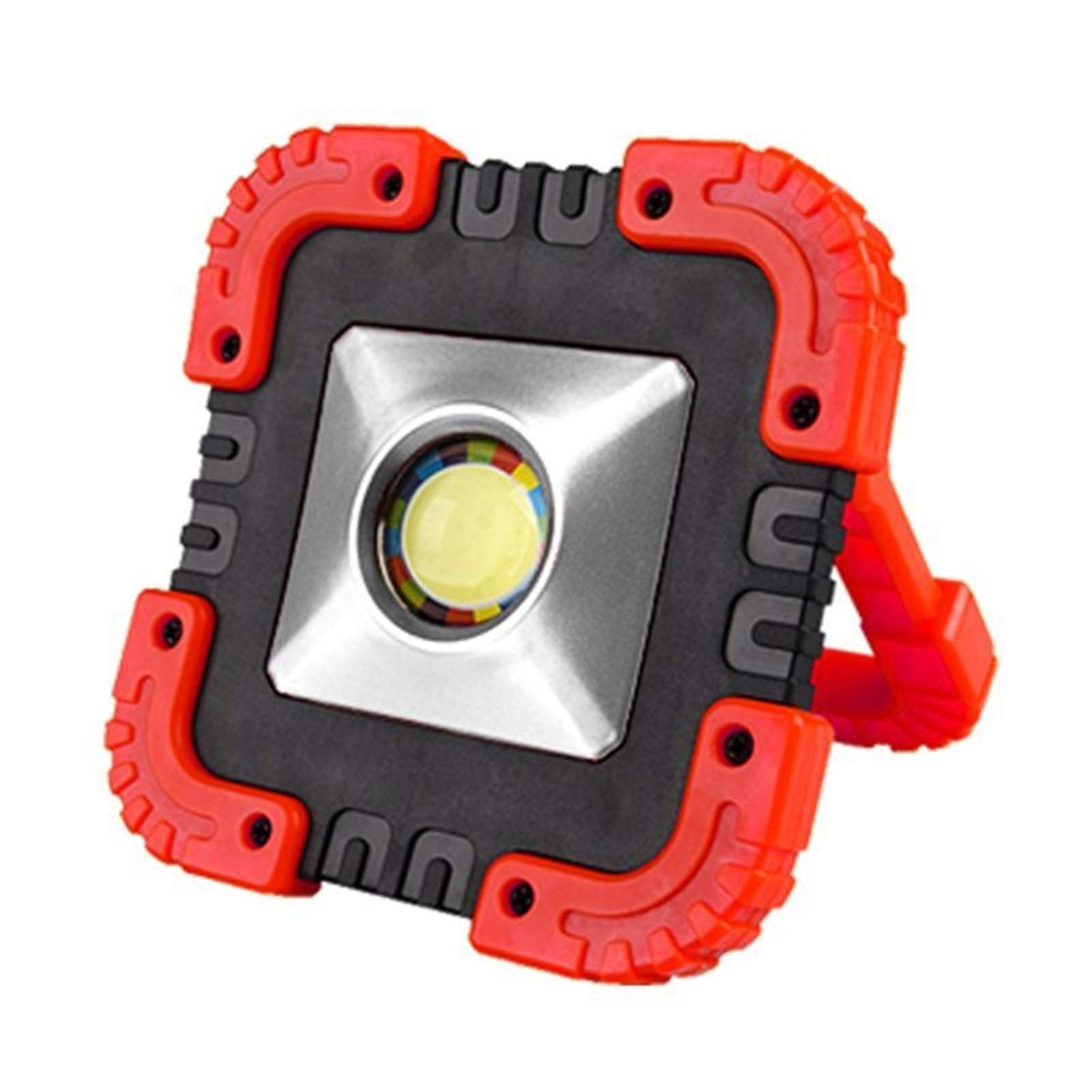 Rechargeable LED Floodlight - Waterproof COB Work Light with High Power, Portable Searchlight for Outdoor, Camping, Emergency & Home Use (Red Light) - Ideal for Construction, Garage, Hunting and Power Outages
