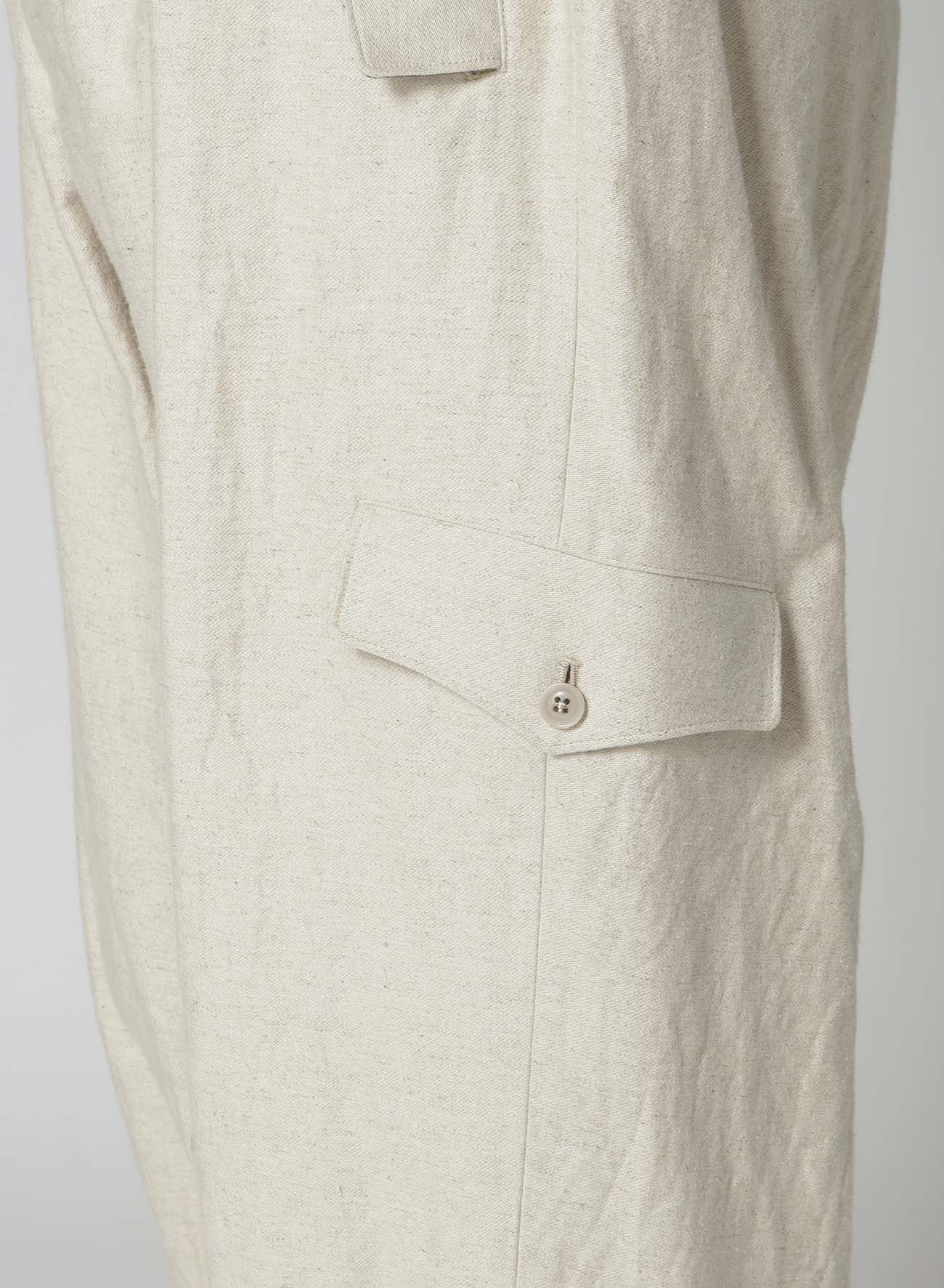Premium Cotton Linen Blend Double Satin Pants with Flap Pockets - Comfortable & Stylish for Work, Travel & Casual Wear