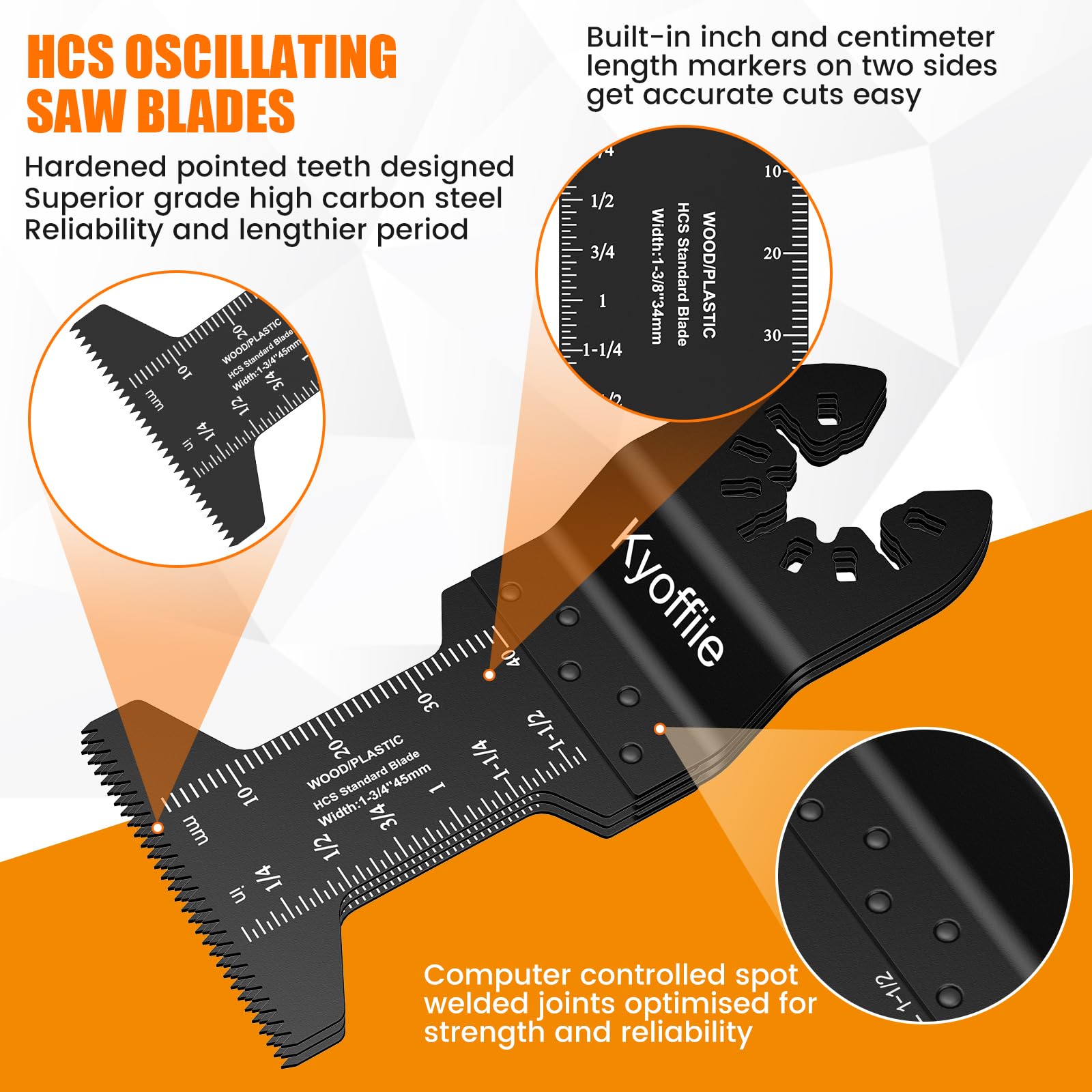 100Pcs Oscillating Saw Blades, 1-3/4