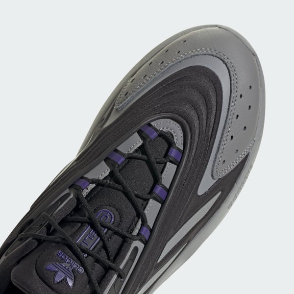 Adidas Men's Ozelia Running Shoes - Core Black/Matte Silver/Collegiate Purple - Lightweight Comfort for Jogging, Gym & Casual Wear