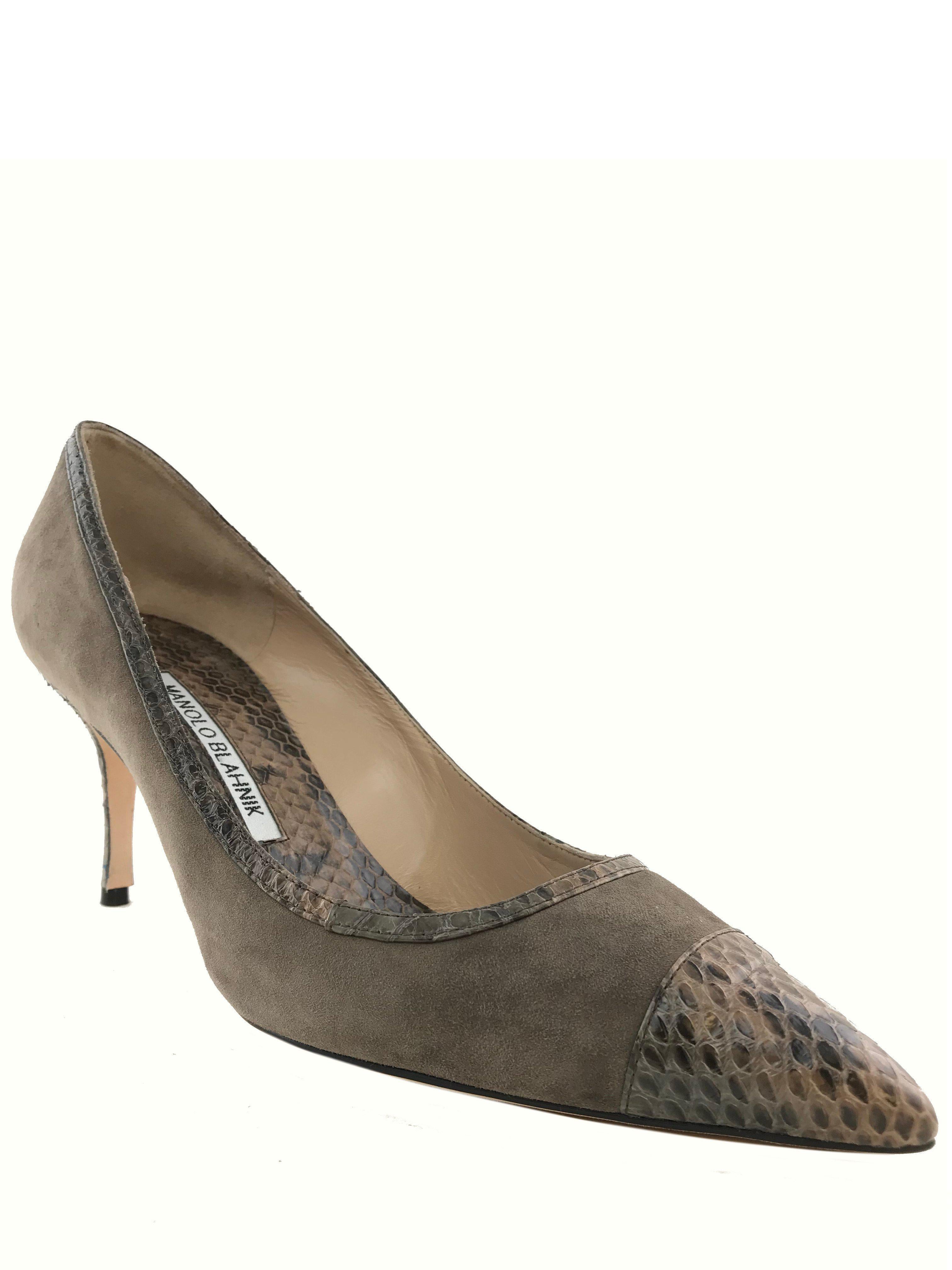 Manolo Blahnik Bottera Pointy Cap Toe Pumps Women's Size 8.5 - Elegant High Heels for Office, Party & Special Occasions