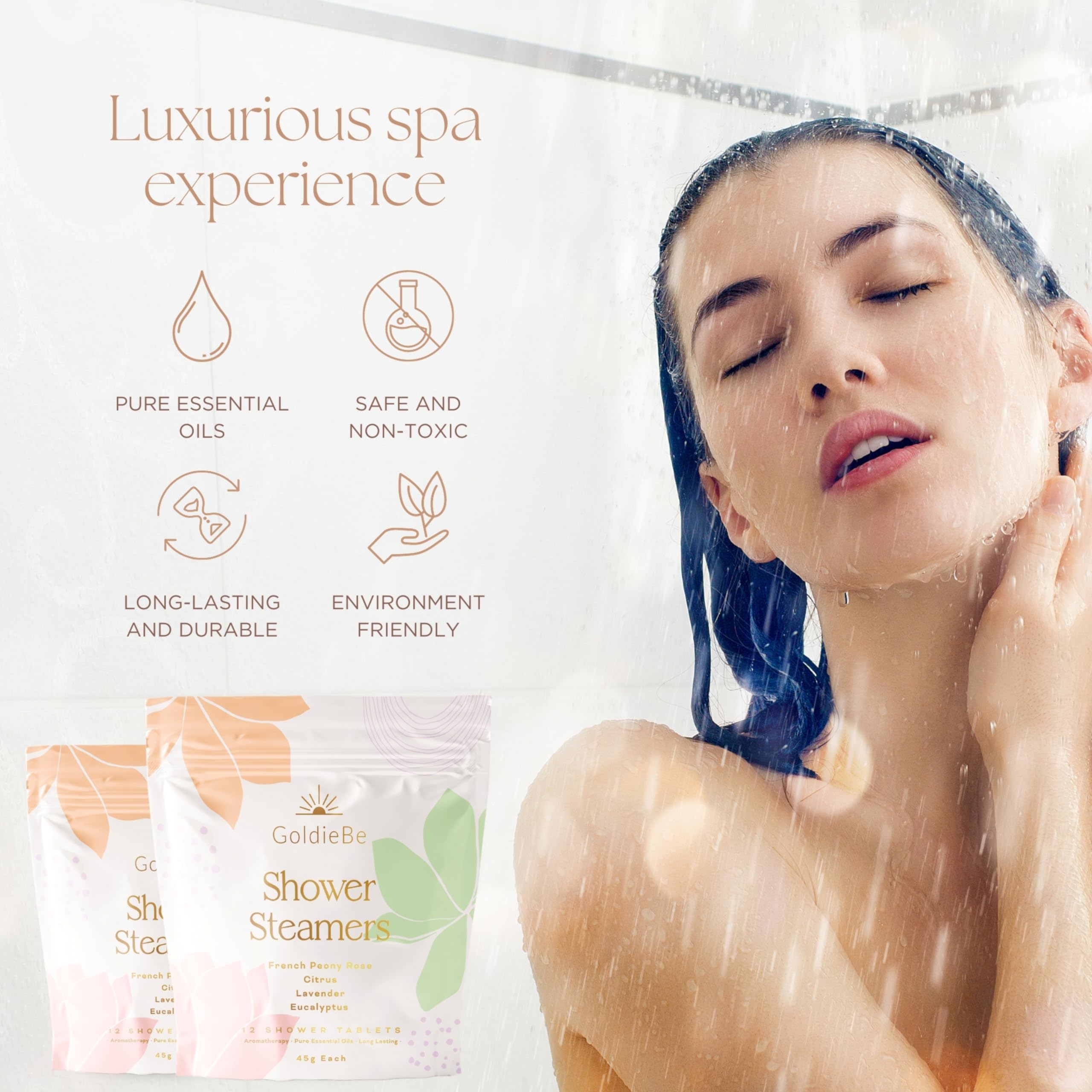 12Pcs Aromatherapy Shower Steamers with Pure Essential Oils - Eucalyptus & Lavender Shower Bombs for Relaxation, Cold & Flu Relief - Perfect Self Care Gift for Women - Use in Bathroom for Spa-Like Experience at Home