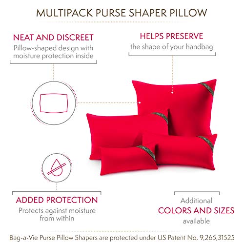 Bag-a-Vie Luxury Purse Pillow Shaper Insert for Handbags - 4 Pack Organizer for Designer Bags | Perfect for Storage, Display & Travel