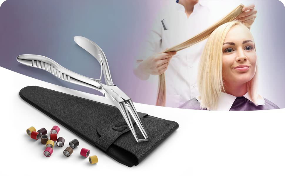 **Suvorna Professional Microlinks Hair Extensions Kit with Micro Ring Plier - Japanese Steel Loop & Styling Tool for Micro Link, Feather & Beads (Perfect for Salon, Bridal & Everyday Styling)**