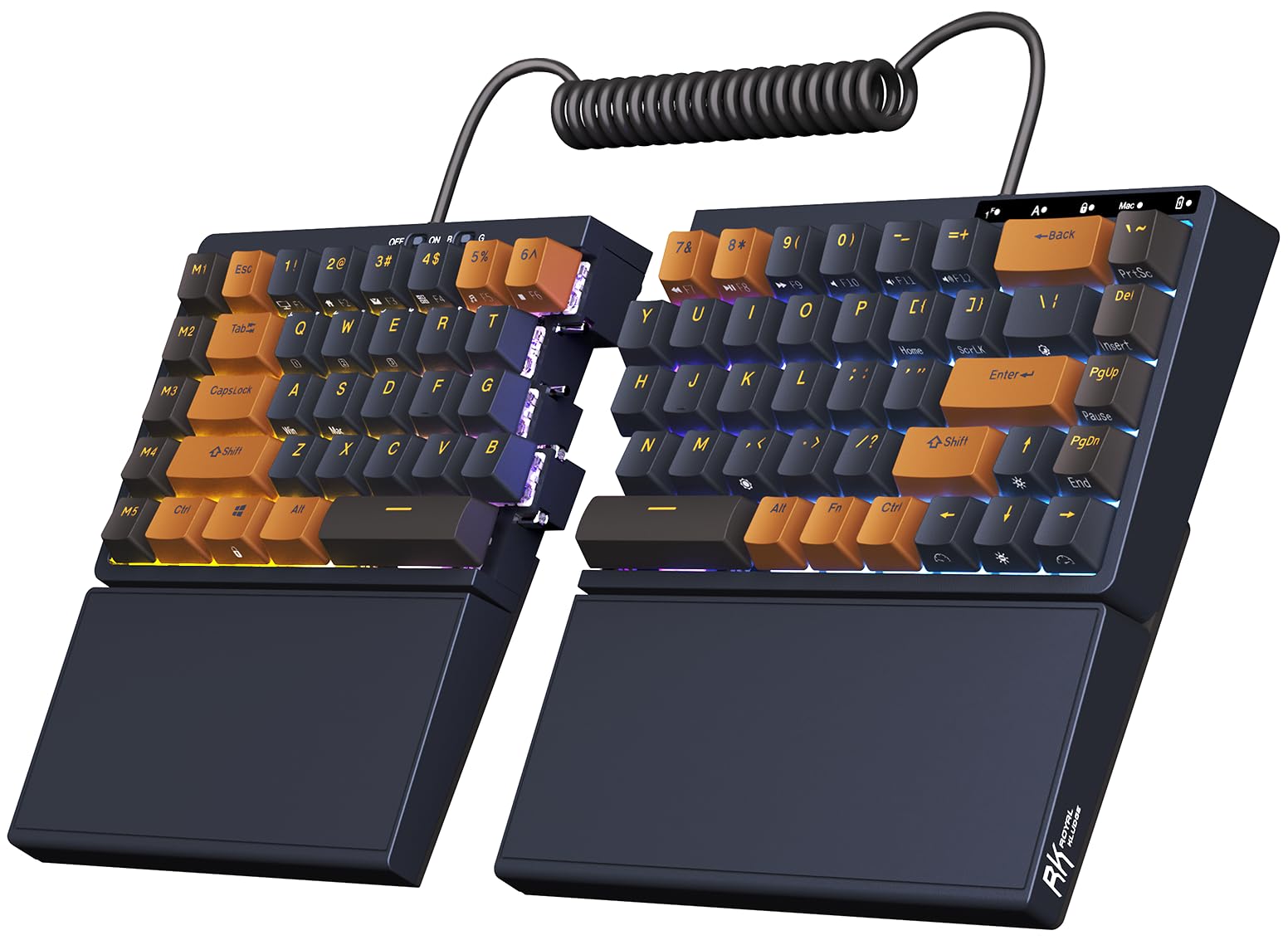 RK RKS70 Wireless Ergonomic Gaming Keyboard - RGB Mechanical, Hot-Swappable for Win/Mac, Perfect for Office & Gaming
