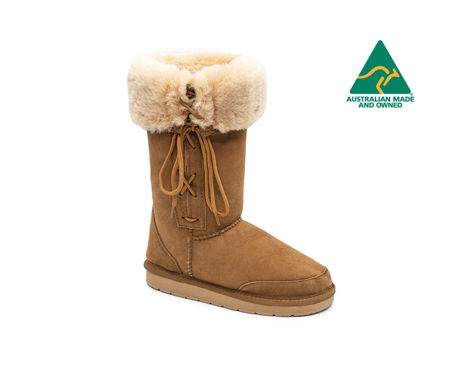 Classic Long Lace-Up UGG Boots for Women - Sizes M15 & M16 - Warm Winter Snow Boots for Outdoor & Indoor Comfort