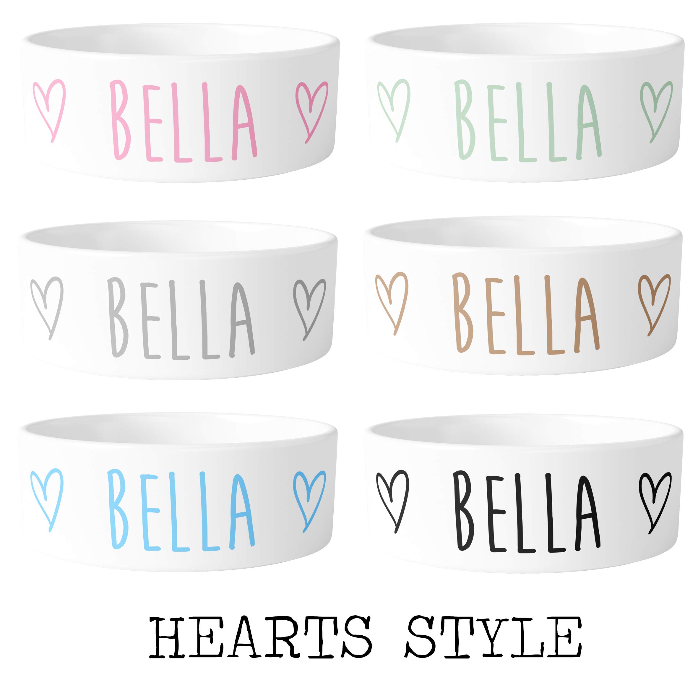 Personalized Ceramic Dog Bowl - Custom Design & Color with Your Pet's Name - Perfect for Mealtime, Travel, or Gift for Dog Lovers