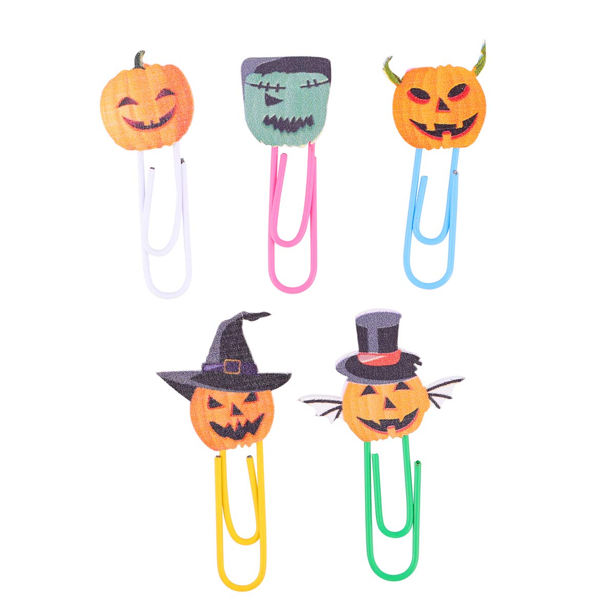 SOIMISS 30pcs Halloween Pumpkin Chip Clips - Wooden Decorative Paper Clips for Home, School, Office & Halloween Party Decorations - Perfect for Gift Wrapping, Bulletin Boards and Craft Projects