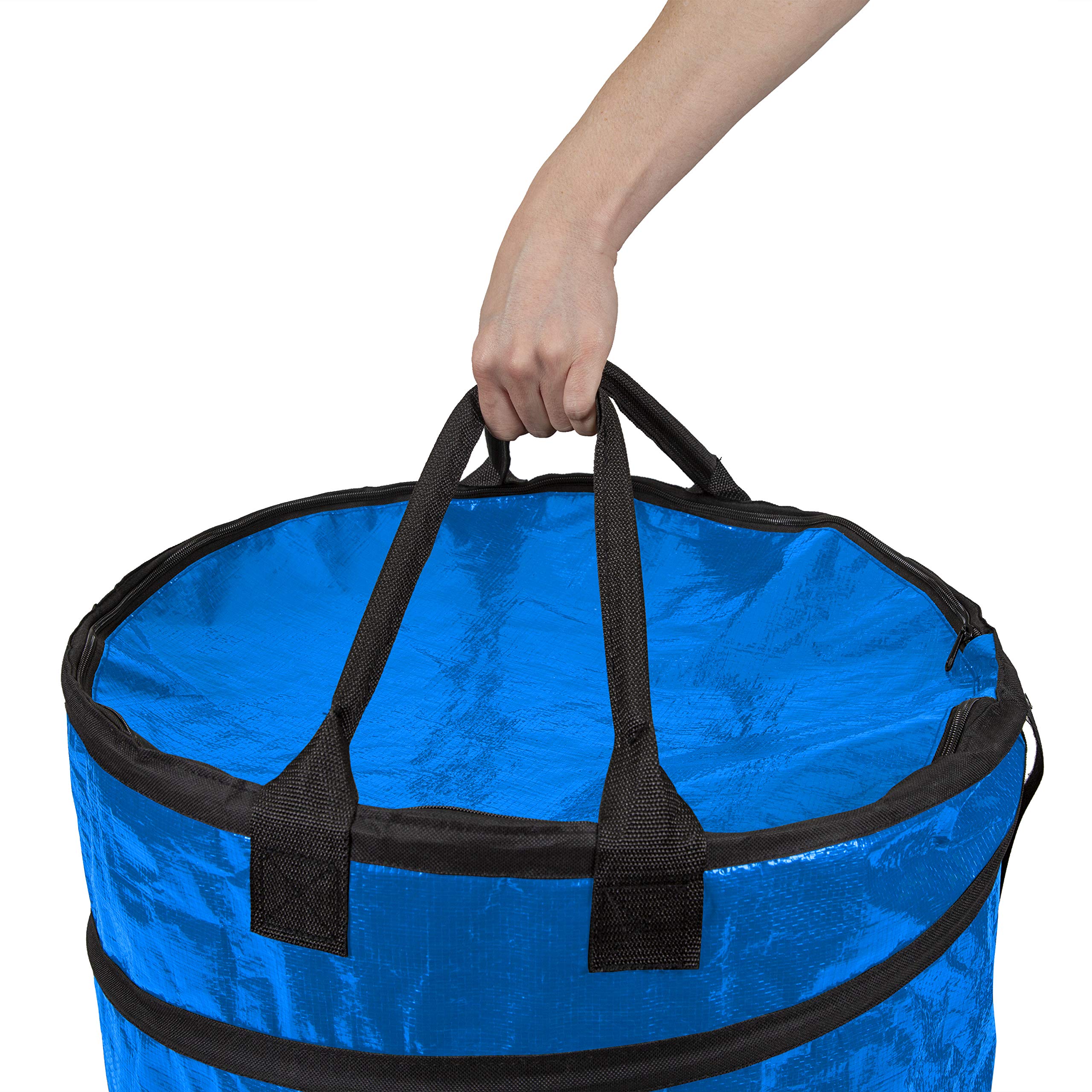 Stansport Collapsible Campsite Carry-All & Trash Can - Portable Outdoor Storage Bag for Camping, Picnics, Beach & Hiking - Durable Waterproof Collapsible Bin with Handles