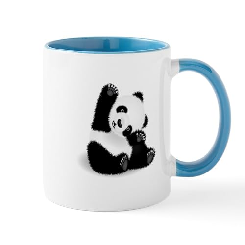 White/Blue Inside - Baby Panda Mugs