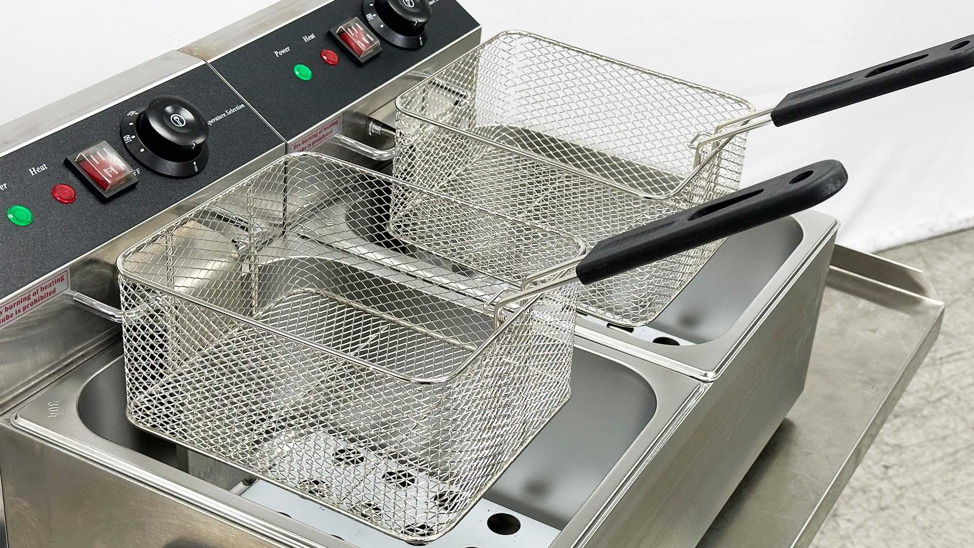 Commercial Electric Countertop Deep Fryer 12L - NSF & ETL Certified - Perfect for Restaurants, Food Trucks & Catering Businesses