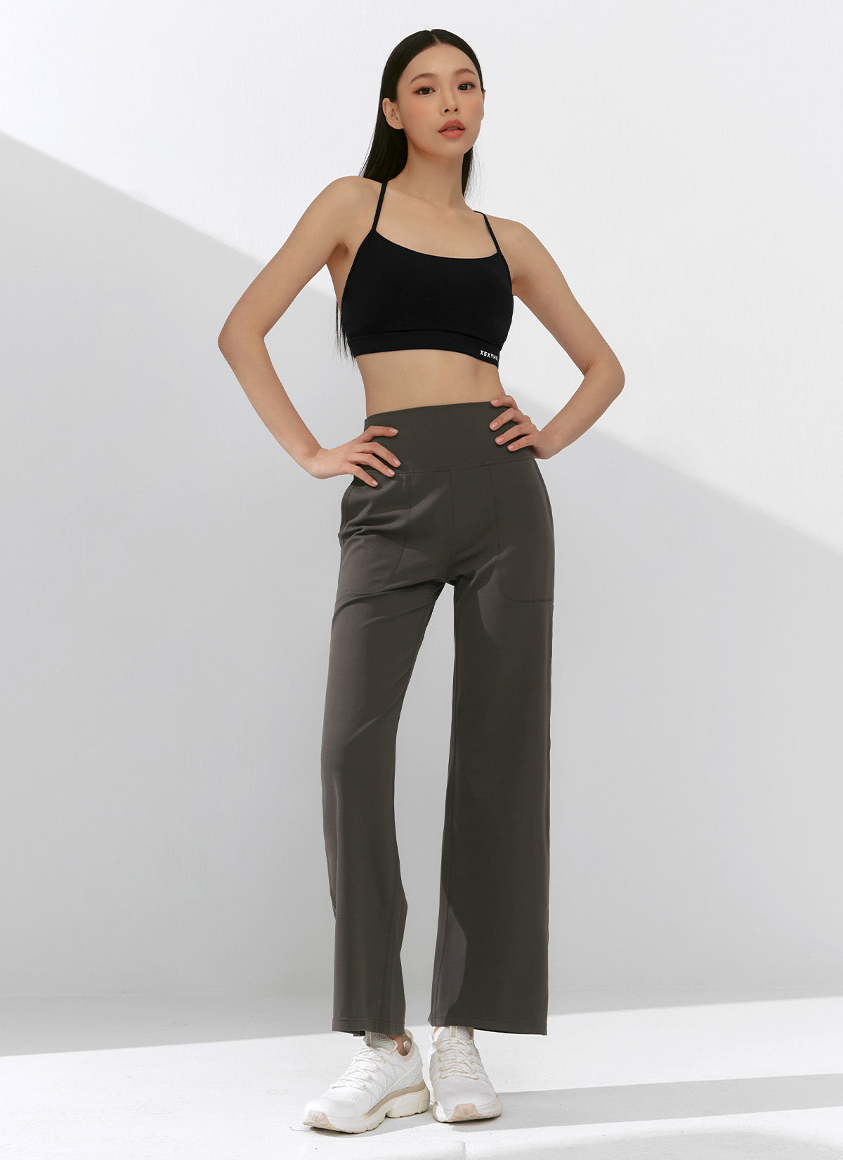 Black Label Power Rise Pocket Wide Leggings - High Waisted Yoga Pants with Side Pockets for Women | Perfect for Workouts, Running, Gym & Lounge Wear