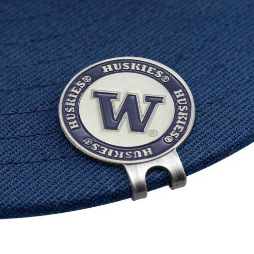 NCAA Golf Cap Clip with 2 Removable Double-Sided Magnetic Ball Markers - Easy Hat Attachment for Golfers | Perfect for Golf Tournaments, Practice & Fan Support