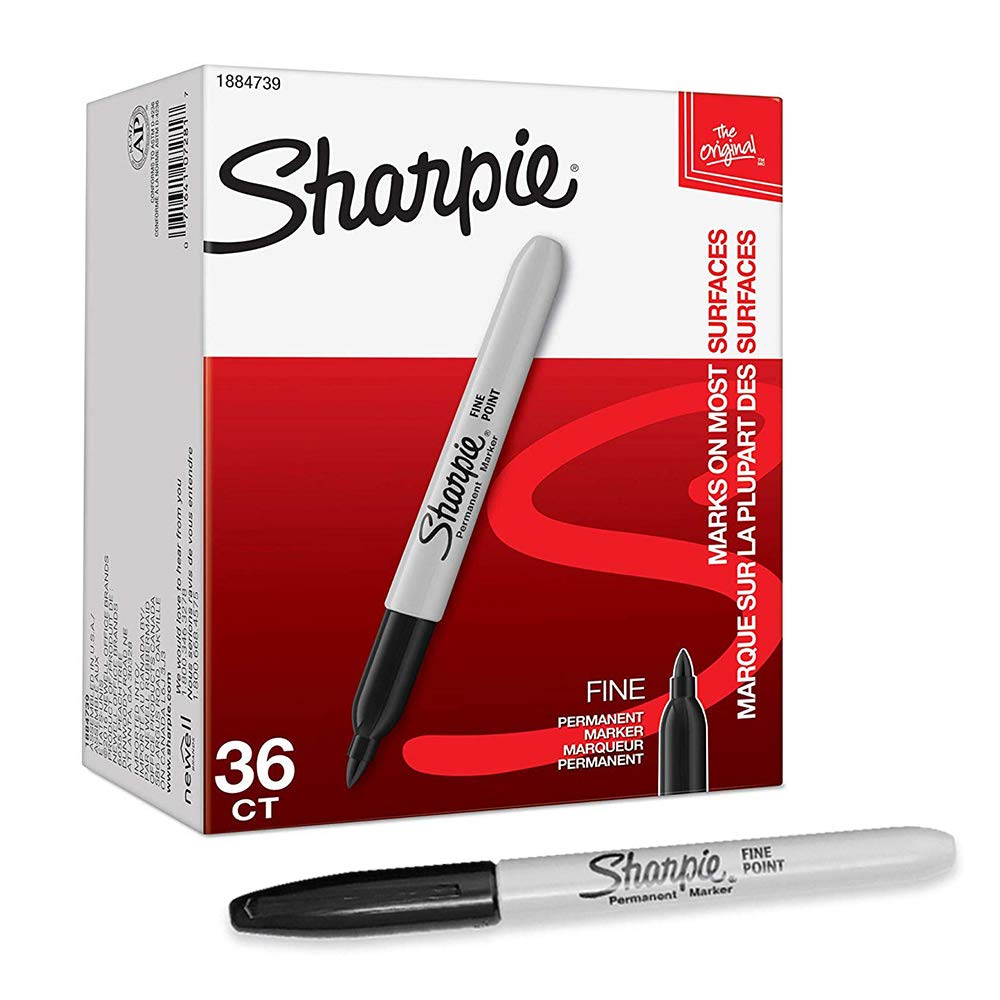 Sharpie Fine Point Black Permanent Markers - Quick Drying, Waterproof, 36-Pack (1 Pack) for Office, School, Art Projects & Labeling