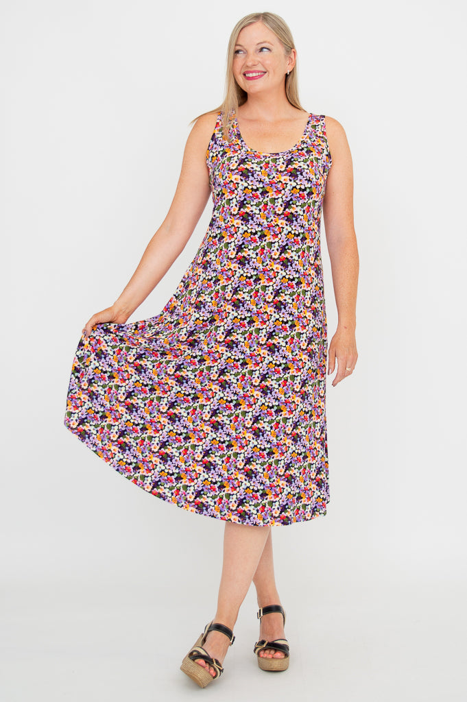 Evangelina Floral Summer Dress - Breathable Bamboo Fabric, Comfortable & Stylish for Women | Perfect for Beach Vacations, Brunch Dates & Casual Outings