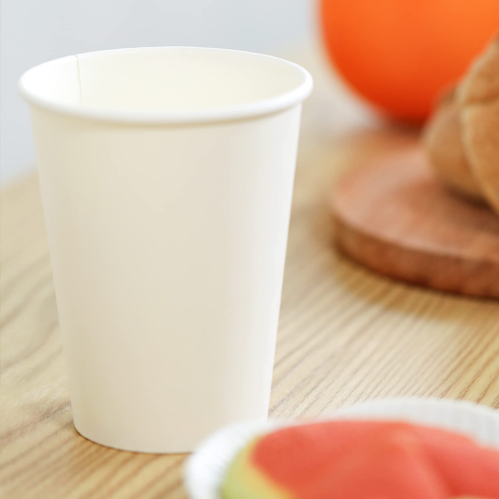 RACETOP 12 oz Disposable Hot Paper Coffee Cups [1000 Pack] - Heavy Duty White Paper Cups for Coffee, Tea, Hot Chocolate - Perfect for Offices, Cafes, Events & Catering