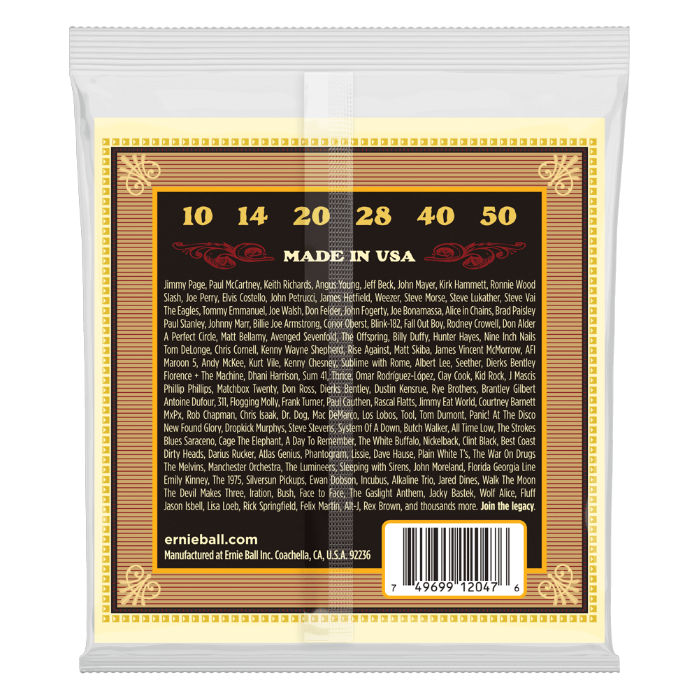 Ernie Ball Earthwood Silk & Steel Extra Soft Acoustic Guitar Strings - 10-50 Gauge, 80/20 Bronze Alloy | Perfect for Gentle Playing & Fingerstyle