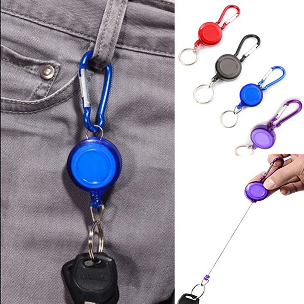 Retractable Ski Pass & ID Card Badge Reel Holder with Carabiner Clip - Perfect for Work, Events & Outdoor Activities - Great Gift for Mother's Day, Father's Day, Wedding, Anniversary, Party, Graduation, Christmas & Birthday