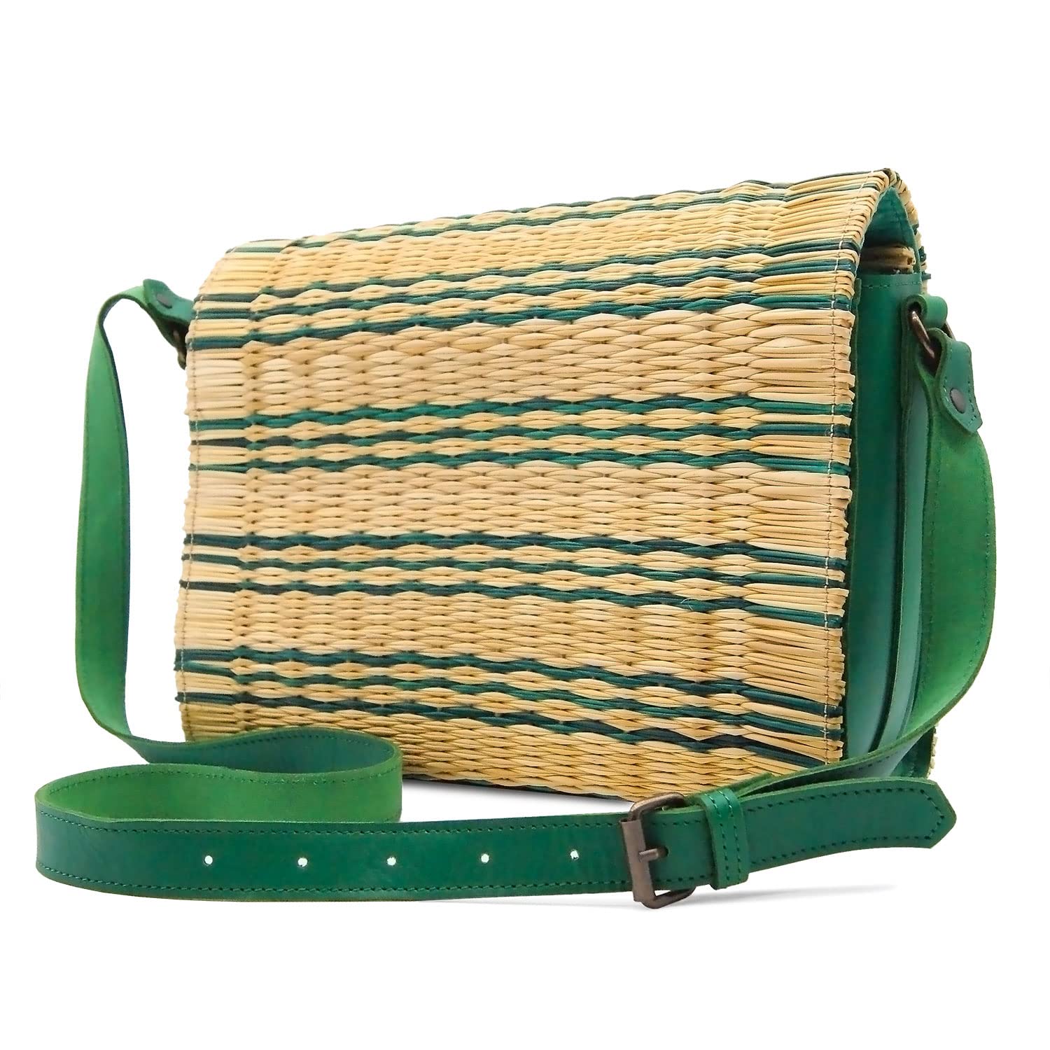 Handmade Vegan Woven Straw Basket Bag for Women - Eco-Friendly & Stylish Summer Beach Tote - Perfect for Picnics, Shopping & Boho Outfits - Made in Portugal