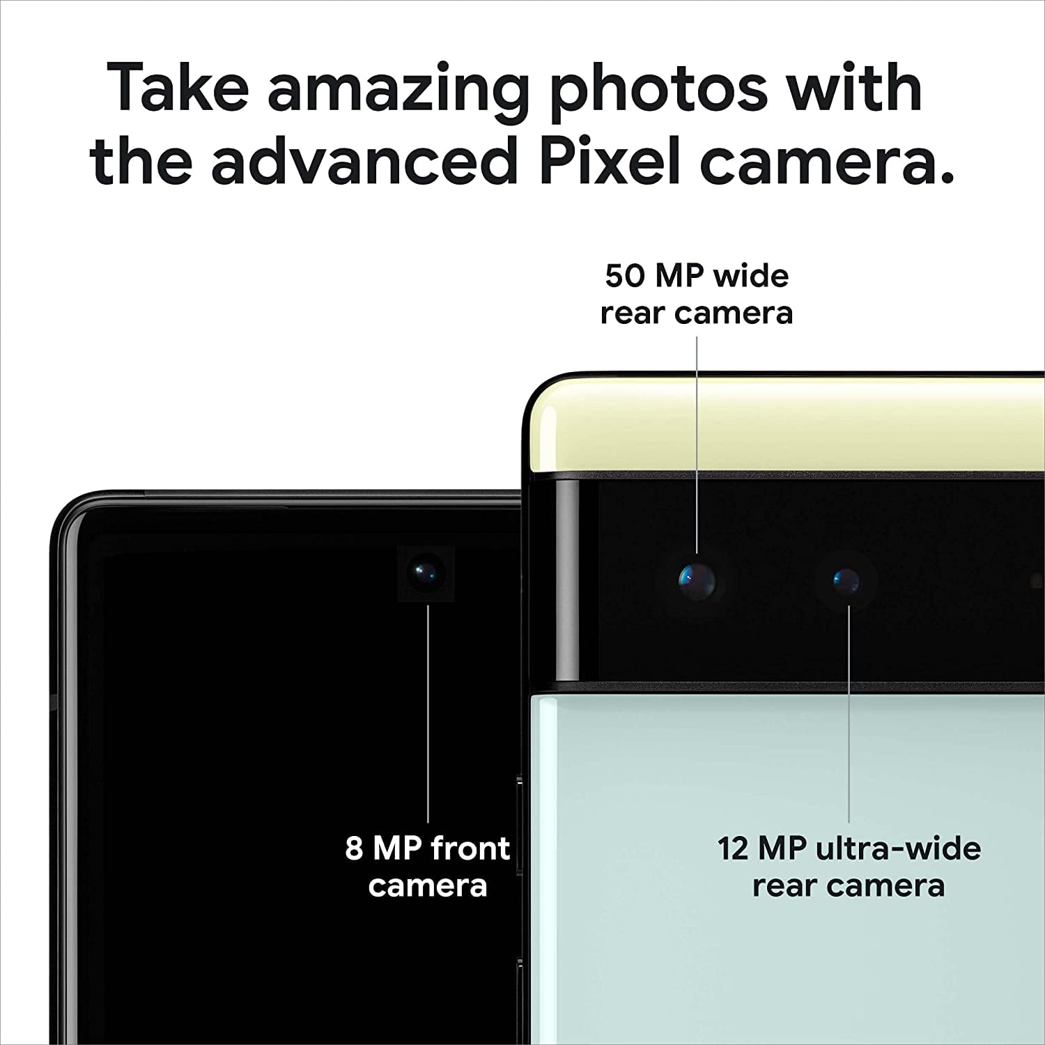 Google Pixel 6 Unlocked 5G Smartphone - 128GB Stormy Black with Dual Camera for Photography & Travel
