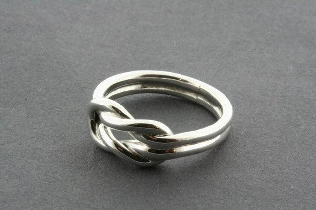 Eternity Knot Ring Sterling Silver - Elegant Celtic Love Symbol Jewelry for Women, Perfect for Anniversaries, Weddings & Romantic Gifts