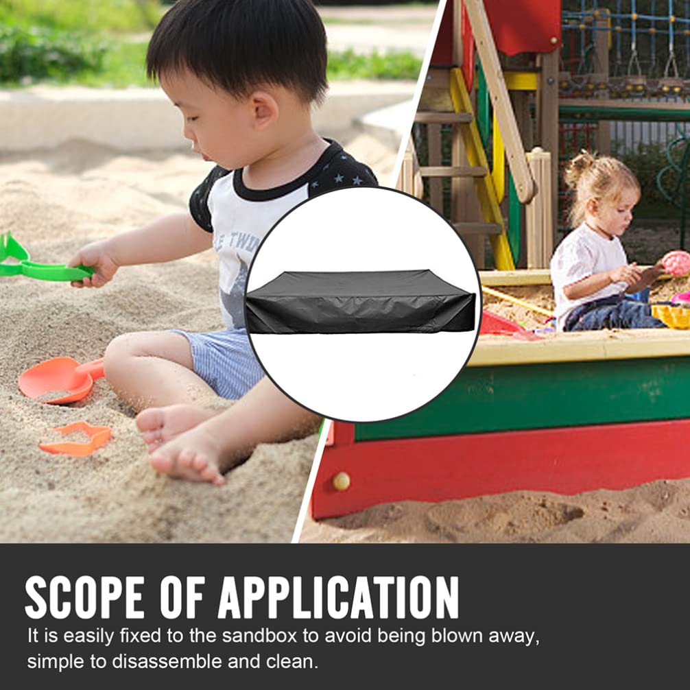 Happyyami Waterproof Sandbox Canopy Cover - Durable Polyester Taffeta Sandpit Cover for Kids Outdoor Play, Beach Toys & Pool Protection - Perfect for Backyard, Beach, and Playground Use
