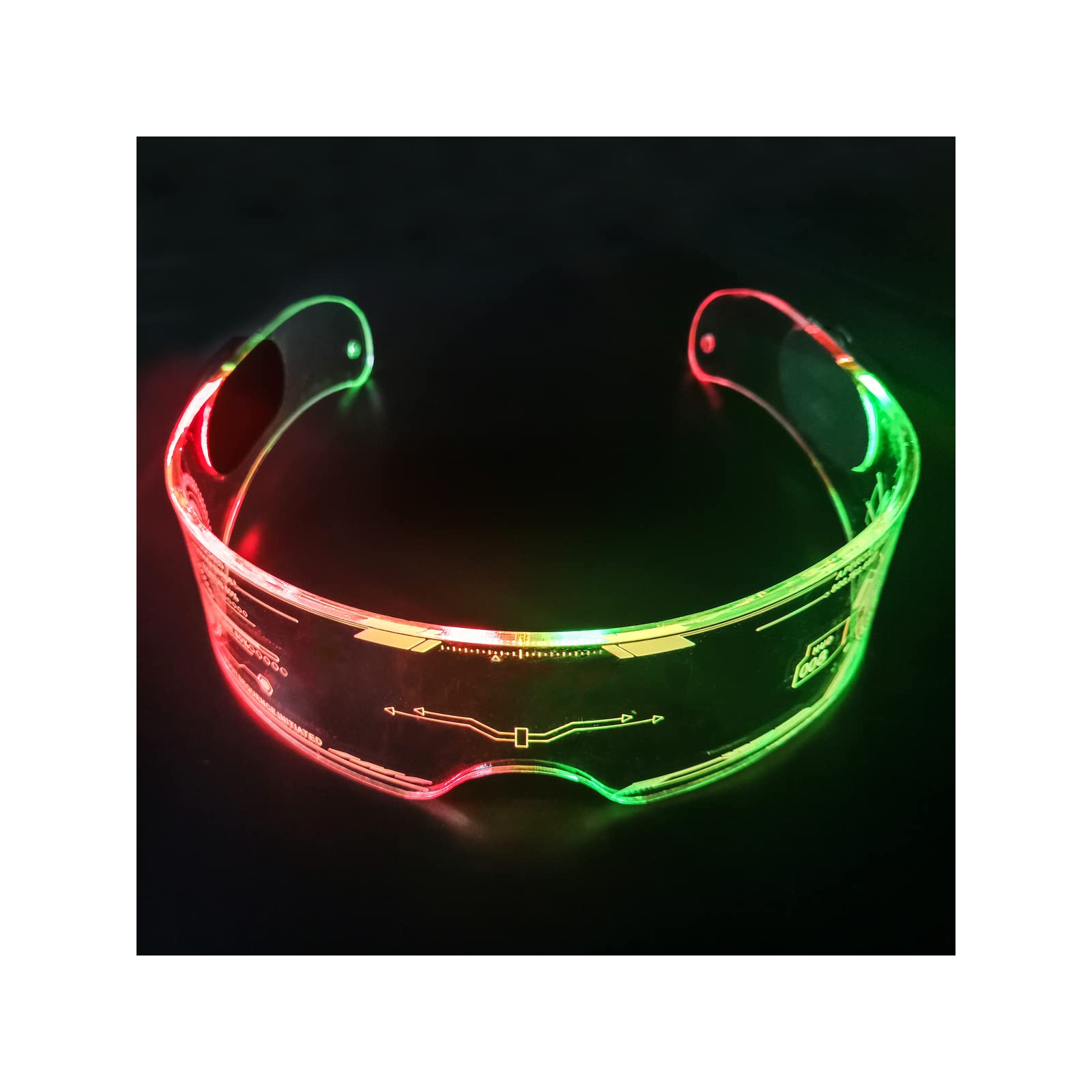 Fancy LED Glasses for Adults - Bilateral Control with 7 Color Changing & Flashing Lights | Perfect for Raves, Parties, Nightclubs and Festivals