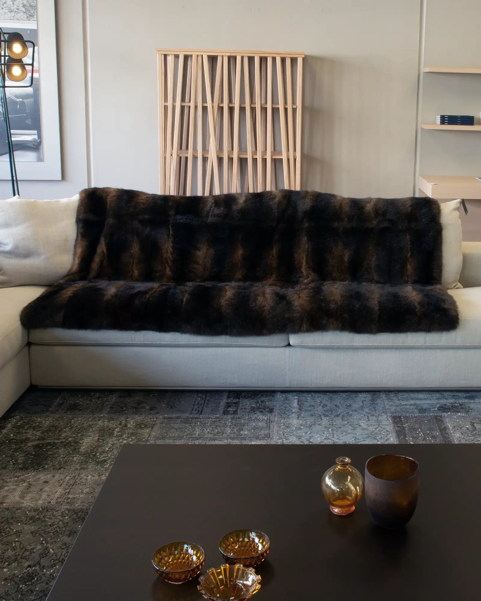 Luxury Chocolate Brown Possum Fur Throw Blanket - Soft & Warm Cozy Throw for Couch, Bed, Sofa - Perfect for Winter Nights, Home Decor, and Gift Giving