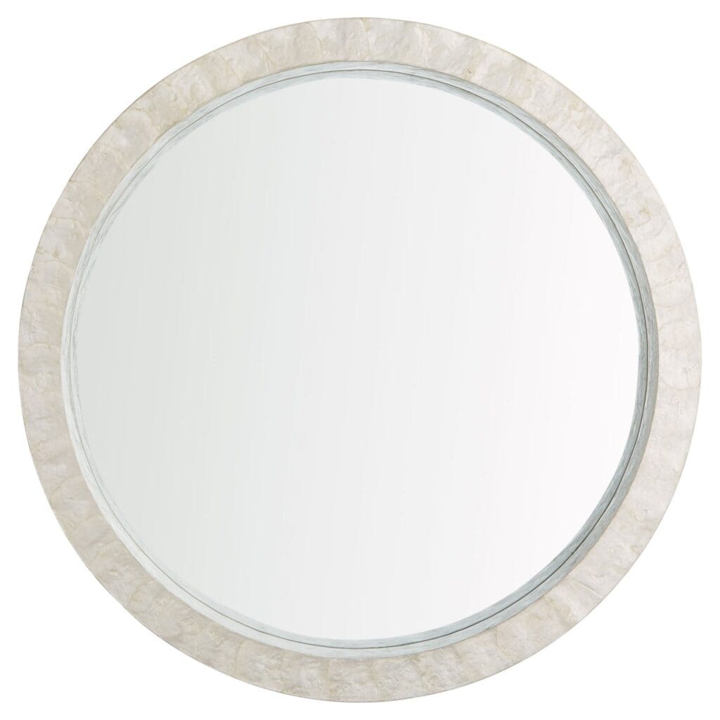 Cyan Design 11591 Triton Round Mirror - Small White Wall Mirror for Bathroom, Bedroom & Living Room Decor