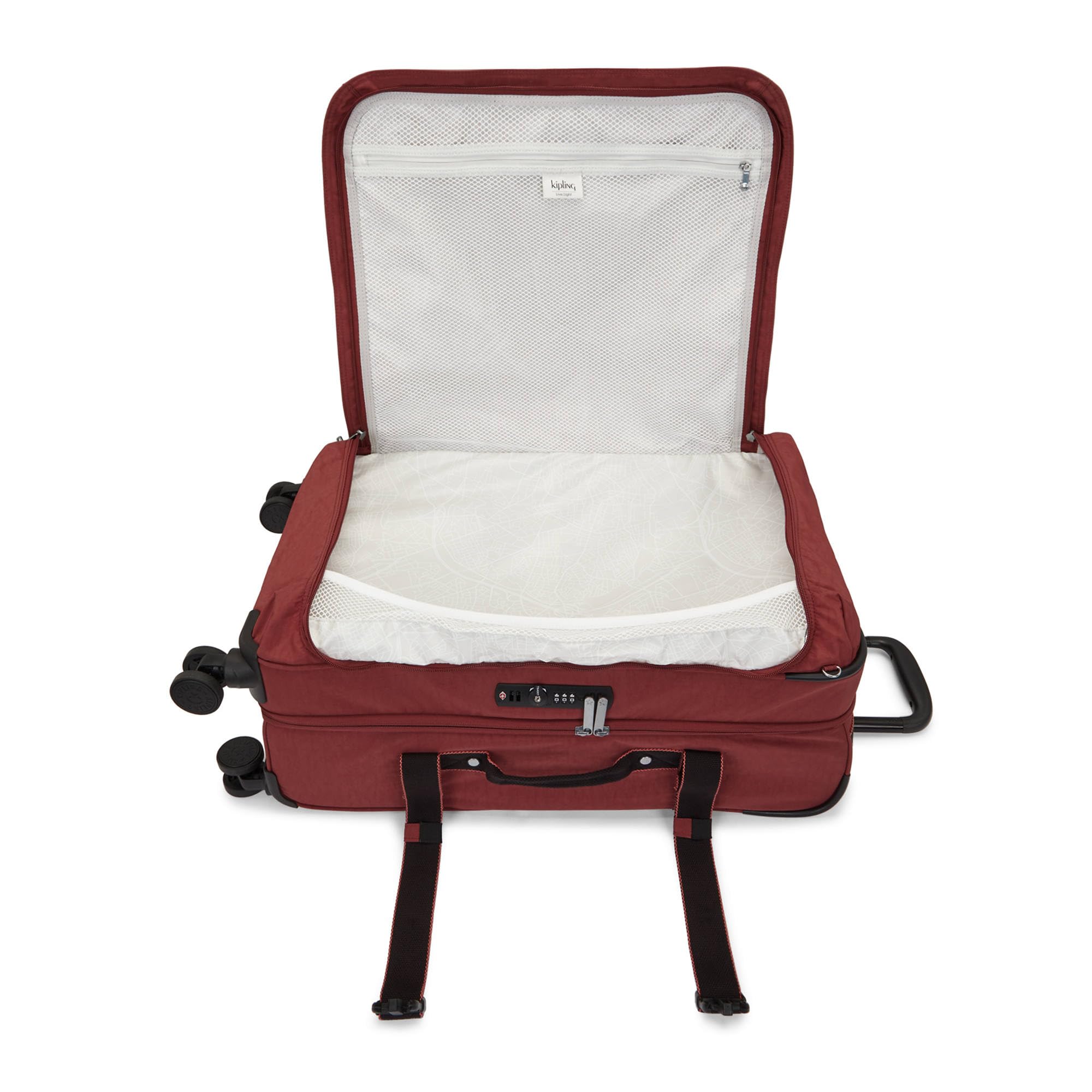 Kipling Women's Spontaneous Medium 4-Wheel Spinner Luggage Suitcase - Lightweight Expandable Carry-On with USB Port, Flaring Rust Color - Perfect for Business Travel & Weekend Getaways