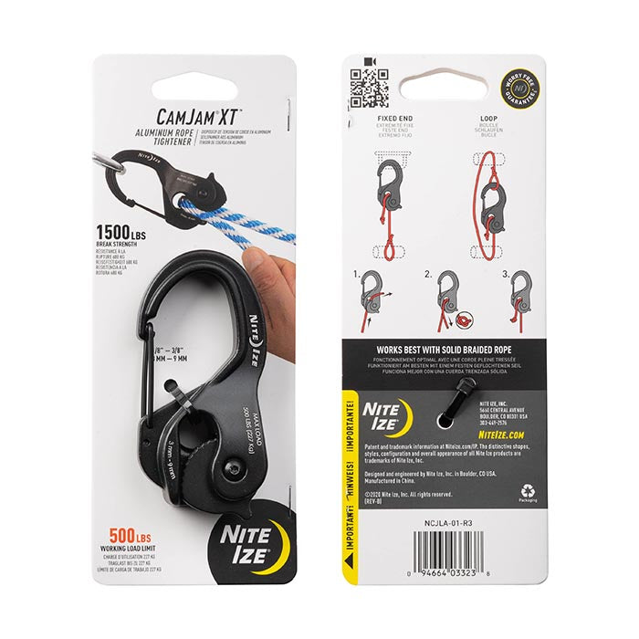 CamJam® XT™ Heavy Duty Aluminum Rope Tightener - Large Size for Camping, Hiking & Outdoor Gear Securing