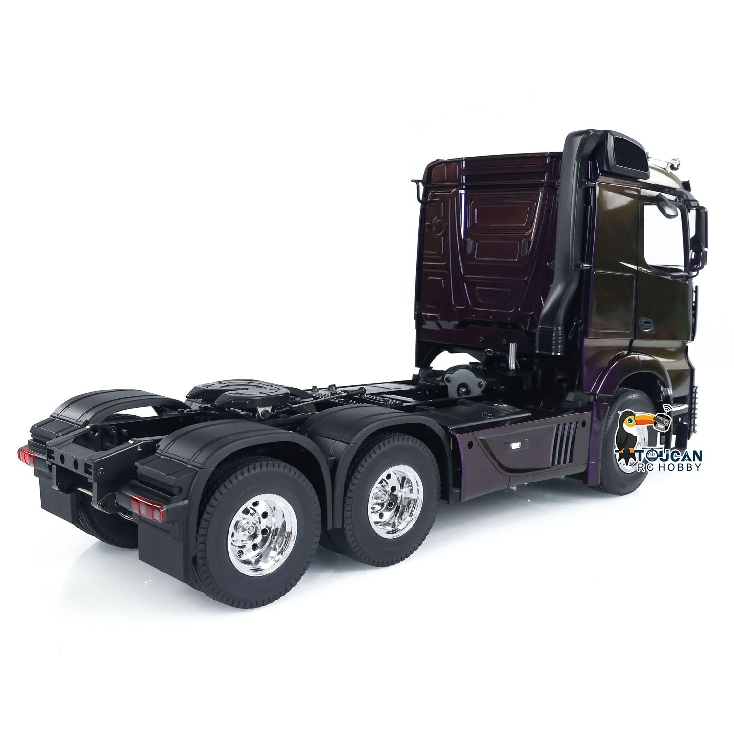 1/14 Scale 6x4 RC Tractor Truck - Remote Control Car with Realistic Light & Sound Effects, Rotating Roof Lights | PNP/RTR Options | Perfect for Construction Site Play, Off-Road Racing & Collector Display