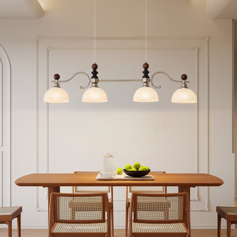 Caravelle Island Pendant Light - Modern Glass Hanging Light Fixture for Kitchen, Dining Room & Bedroom - Elegant Home Decor Lighting