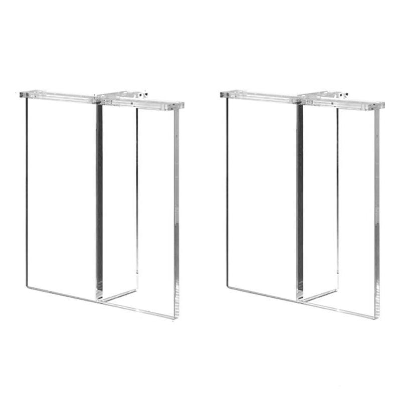 23.6x10.2x27.5 inch  / 60x26x70 cm / Acrylic / T-shaped legs