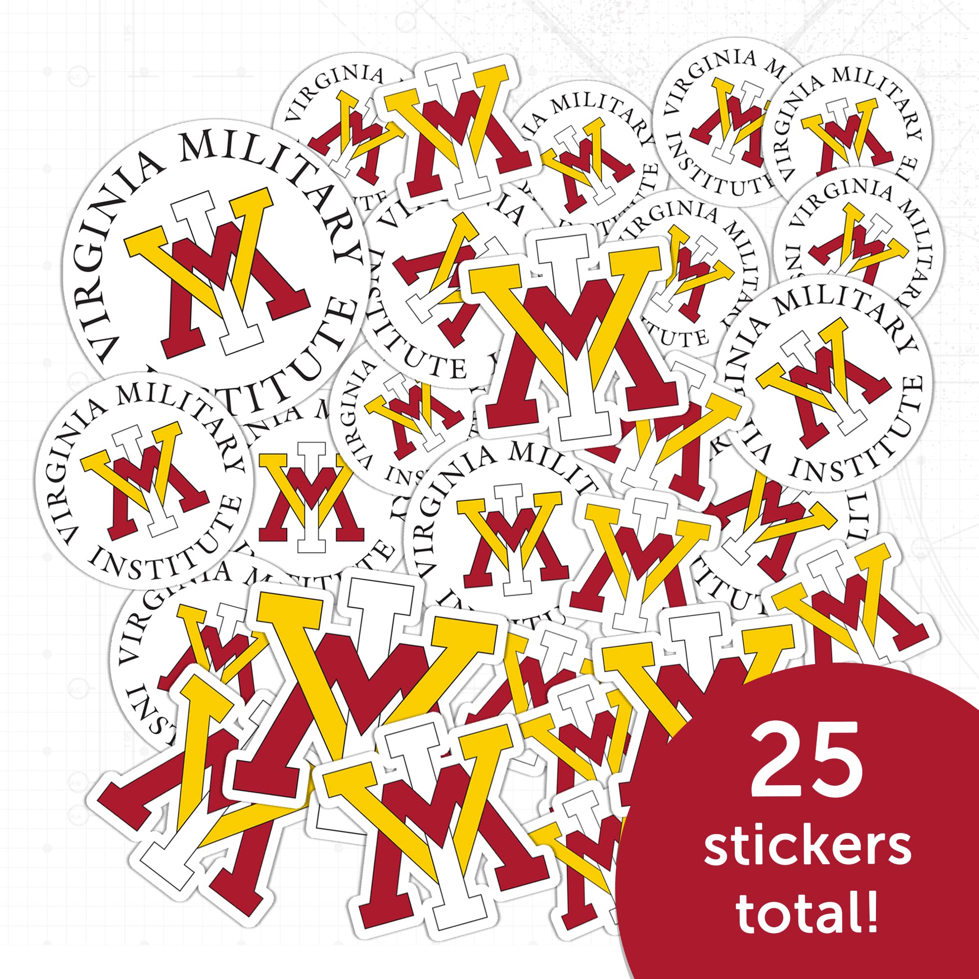 VMI Keydets Vinyl Decal Sticker - Desert Cactus Design for Laptop, Water Bottle, Car & Scrapbook - Durable Military Institute Decals for College Pride & School Spirit - Perfect for Alumni Gifts & Game Day Accessories