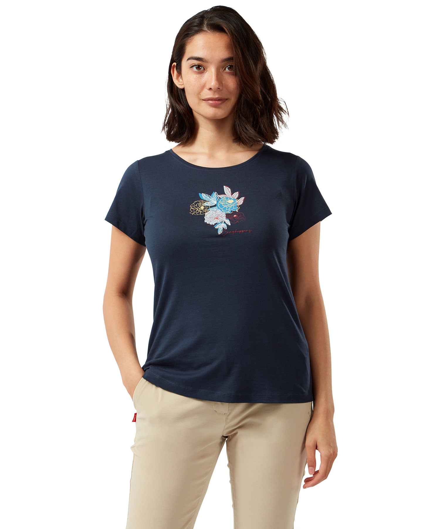 Craghoppers Miri Short Sleeve T-Shirt for Women - Lightweight Quick-Dry Travel & Hiking Shirt - Perfect for Outdoor Adventures and Casual Wear