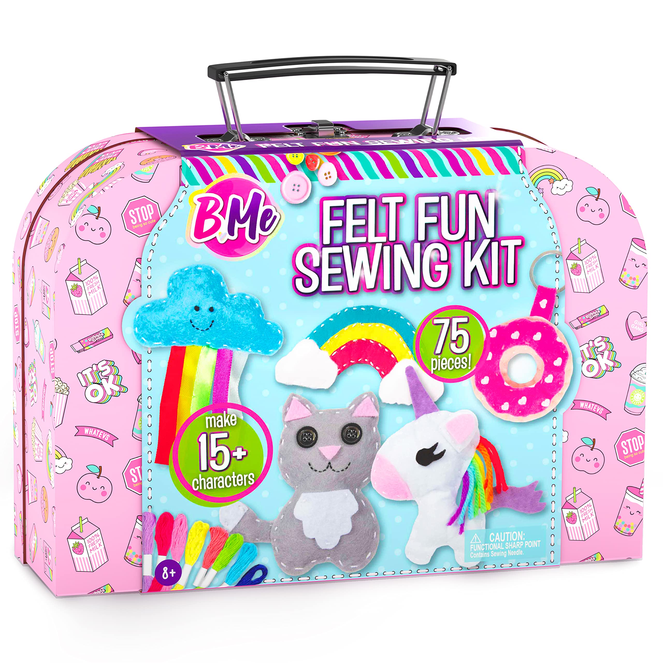 Creative Kids Felt Sewing Kit - DIY Craft Set for Children Ages 8+ to Make 15+ Adorable Characters - Fun Educational Sewing Project for Birthday Gifts & After-School Activities