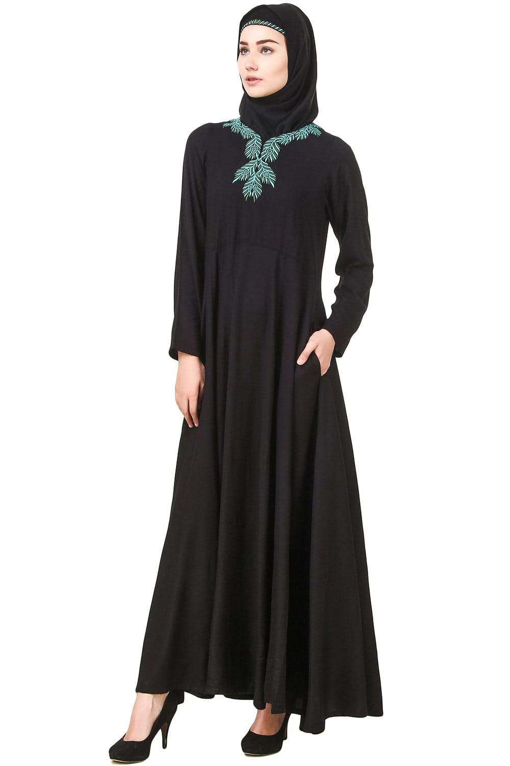 Elegant Izma Rayon Abaya Dress for Women - Modest Islamic Prayer Gown - Perfect for Eid, Mosque, and Special Occasions