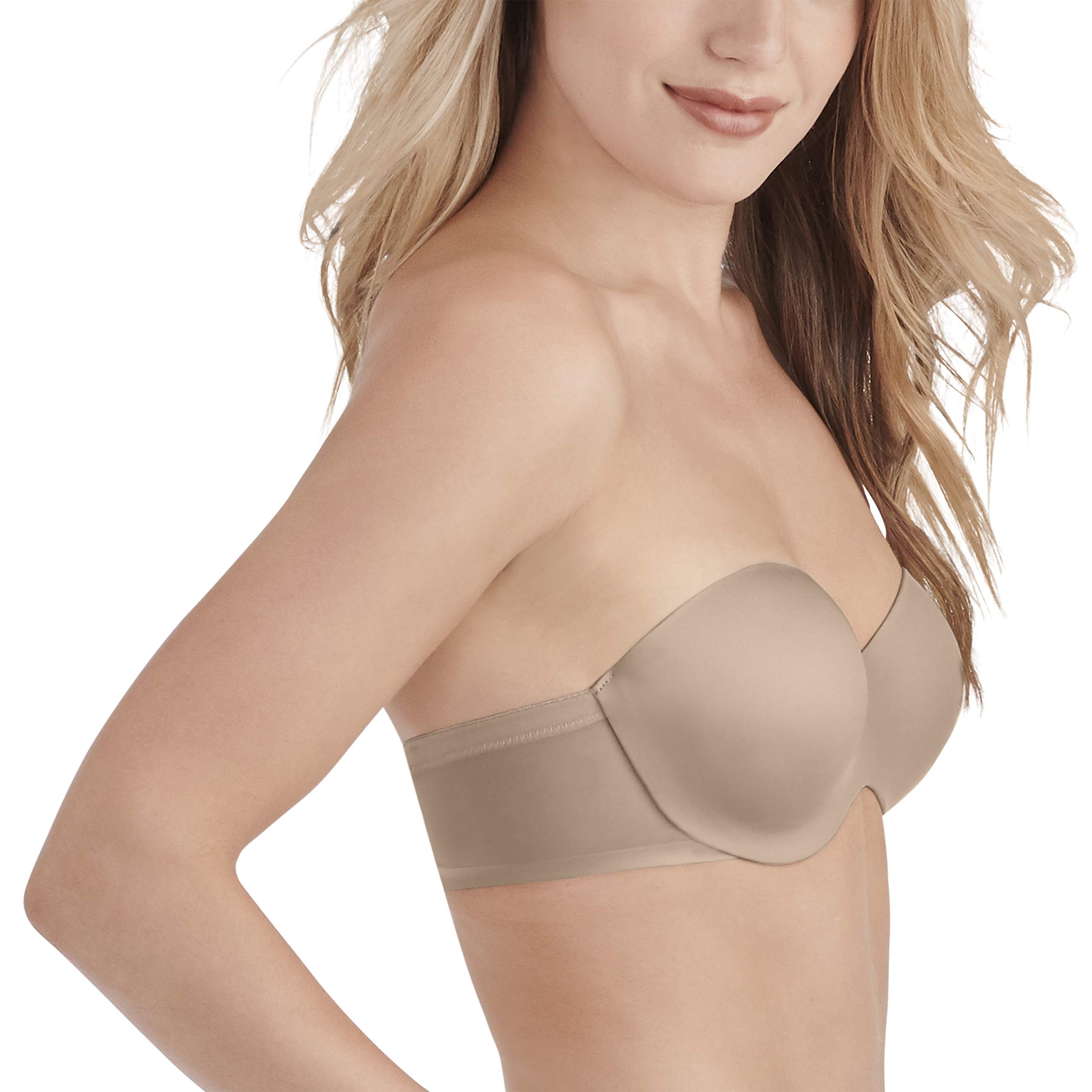 Vanity Fair Women's Nearly Invisible Strapless Underwire Bra 74202 - Seamless Comfort, Lift & Support - Damask Neutral - 34DD - Perfect for Backless Dresses & Formal Occasions