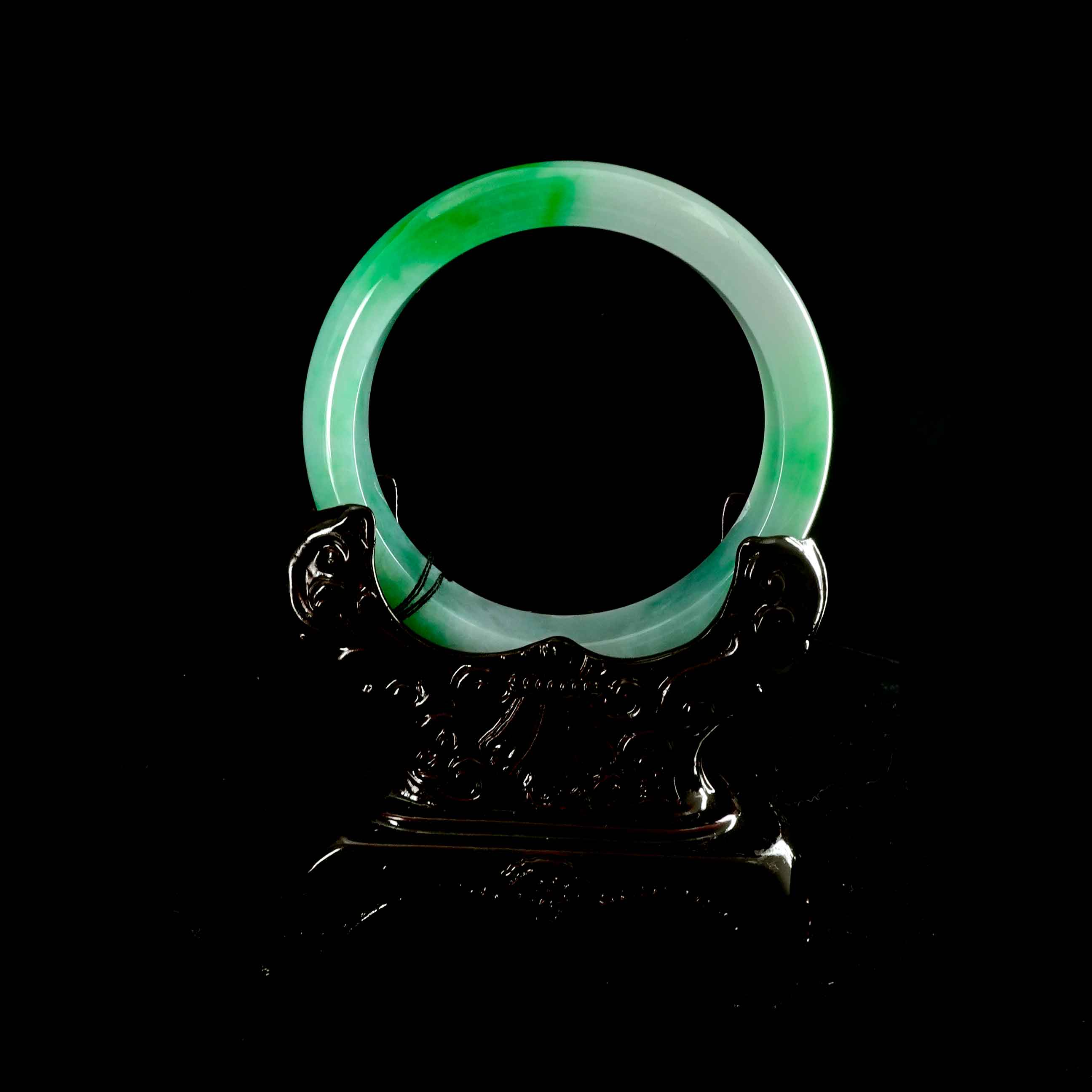 Authentic Handcrafted Jade Bangle Bracelet - Natural Green Jade Stone Jewelry for Women - Elegant Gift for Birthday, Anniversary & Special Occasions - Perfect for Meditation, Yoga & Spiritual Healing