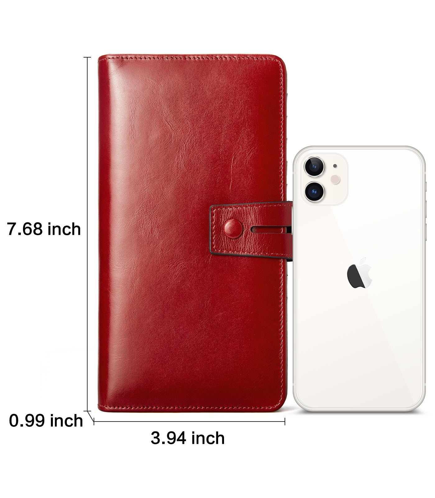 Lnna Checkbook Wallet Cash Clutch Purse for Women - Slim RFID Blocking Leather Checkbook Cover with Zipper Pocket - Perfect for Business, Travel, and Everyday Use