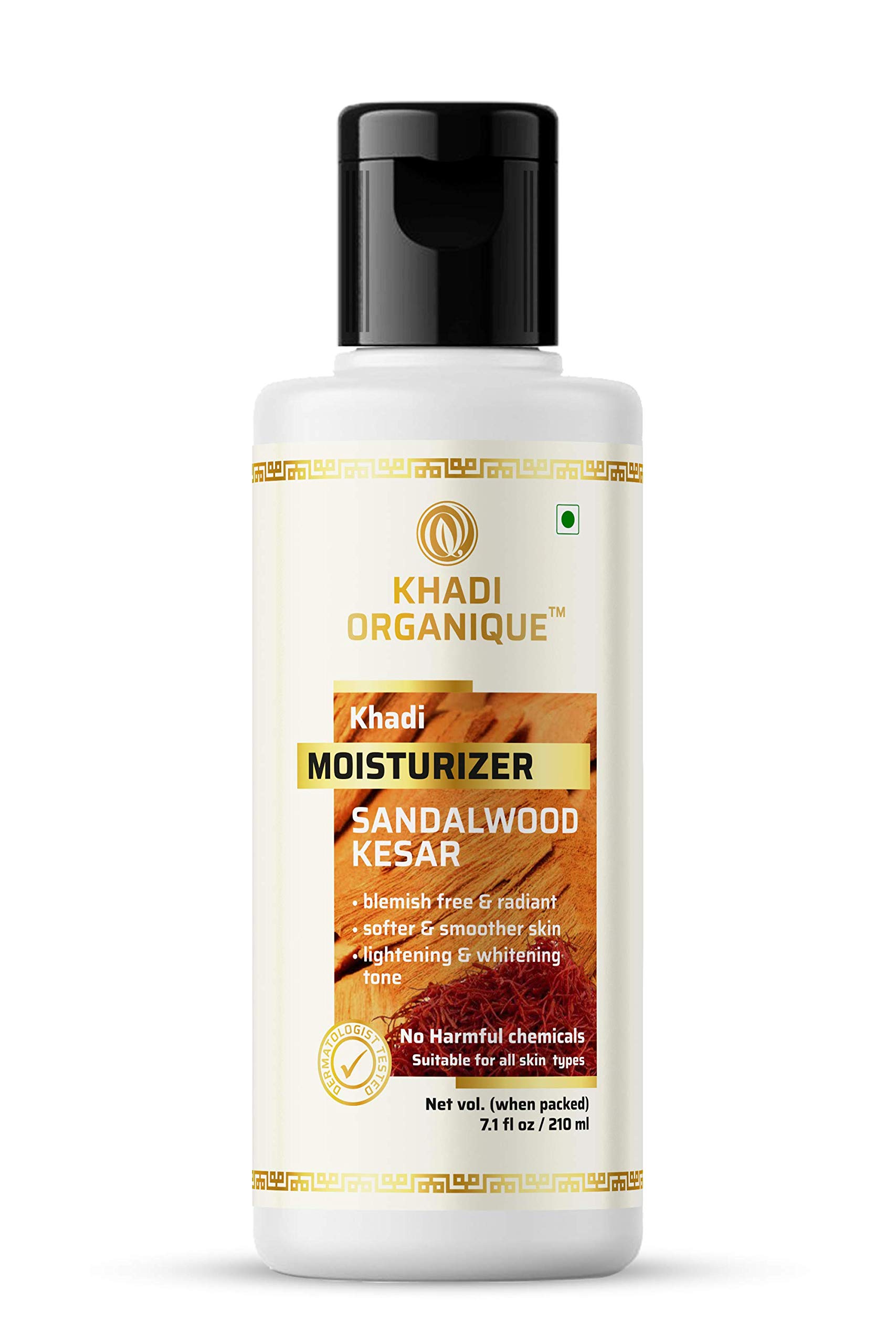 Khadi Organique Sandalwood & Honey Body Wash with Kesar Moisturizer - 2 Pack for Dry Skin Care & Hydration | Perfect for Daily Shower & Spa Day at Home
