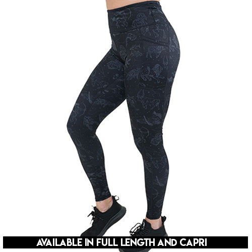 Zodiac Sign Leggings - Women's Astrology Yoga Pants for Fitness & Lounge Wear | Perfect for Yoga, Gym, and Casual Outfits