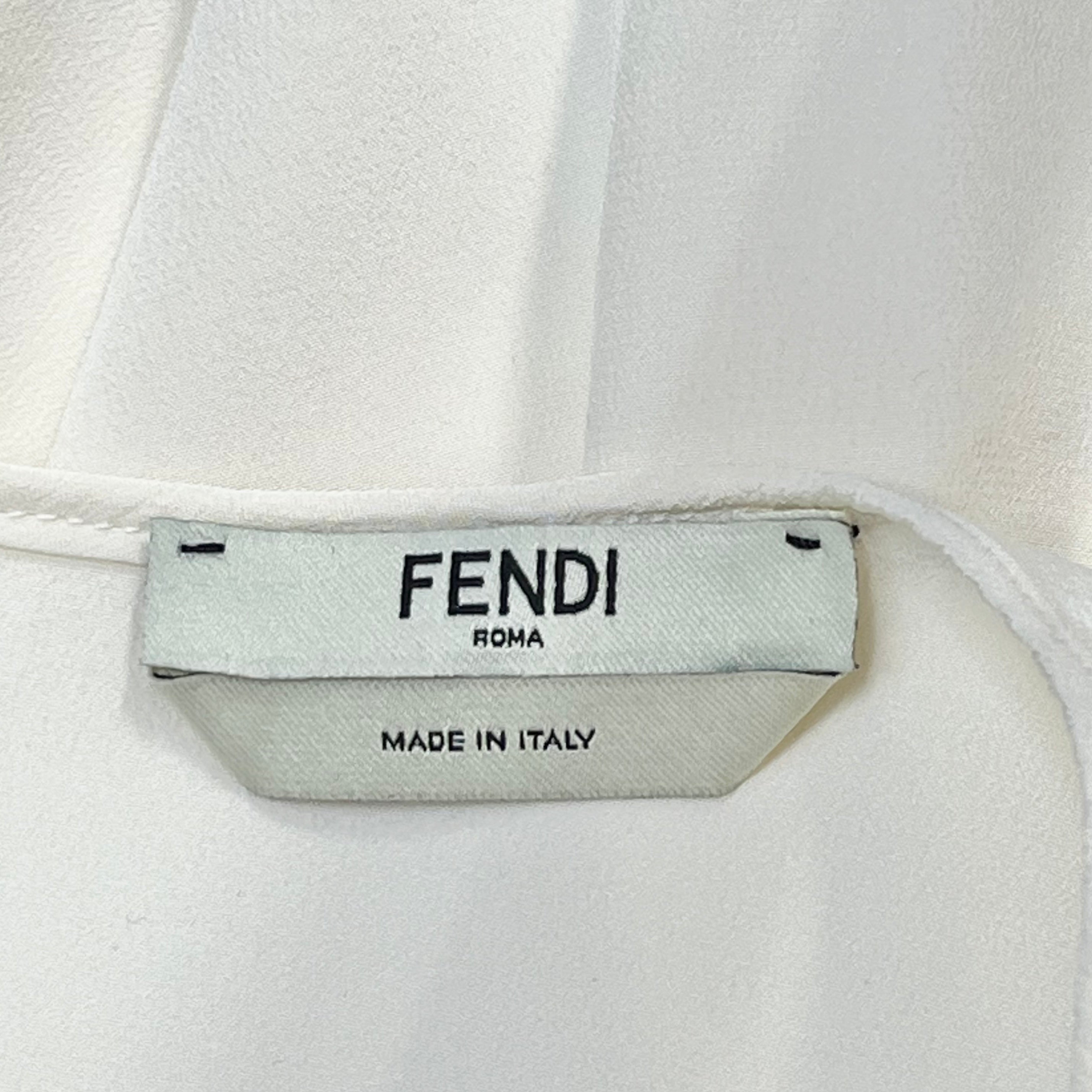 Fendi Women's Designer Blouse - Elegant Silk Top for Casual & Office Wear | Perfect for Parties, Dates & Professional Outfits