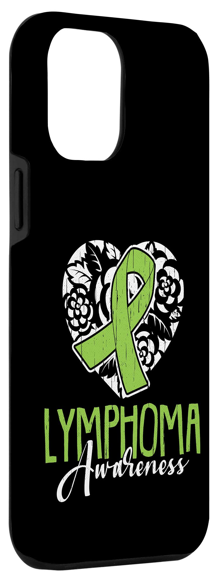 iPhone 12 Pro Max Case - Lymphoma Awareness Lime Green Cancer Ribbon Design for Warrior & Survivor | Protective Phone Cover for Daily Use, Work & Travel