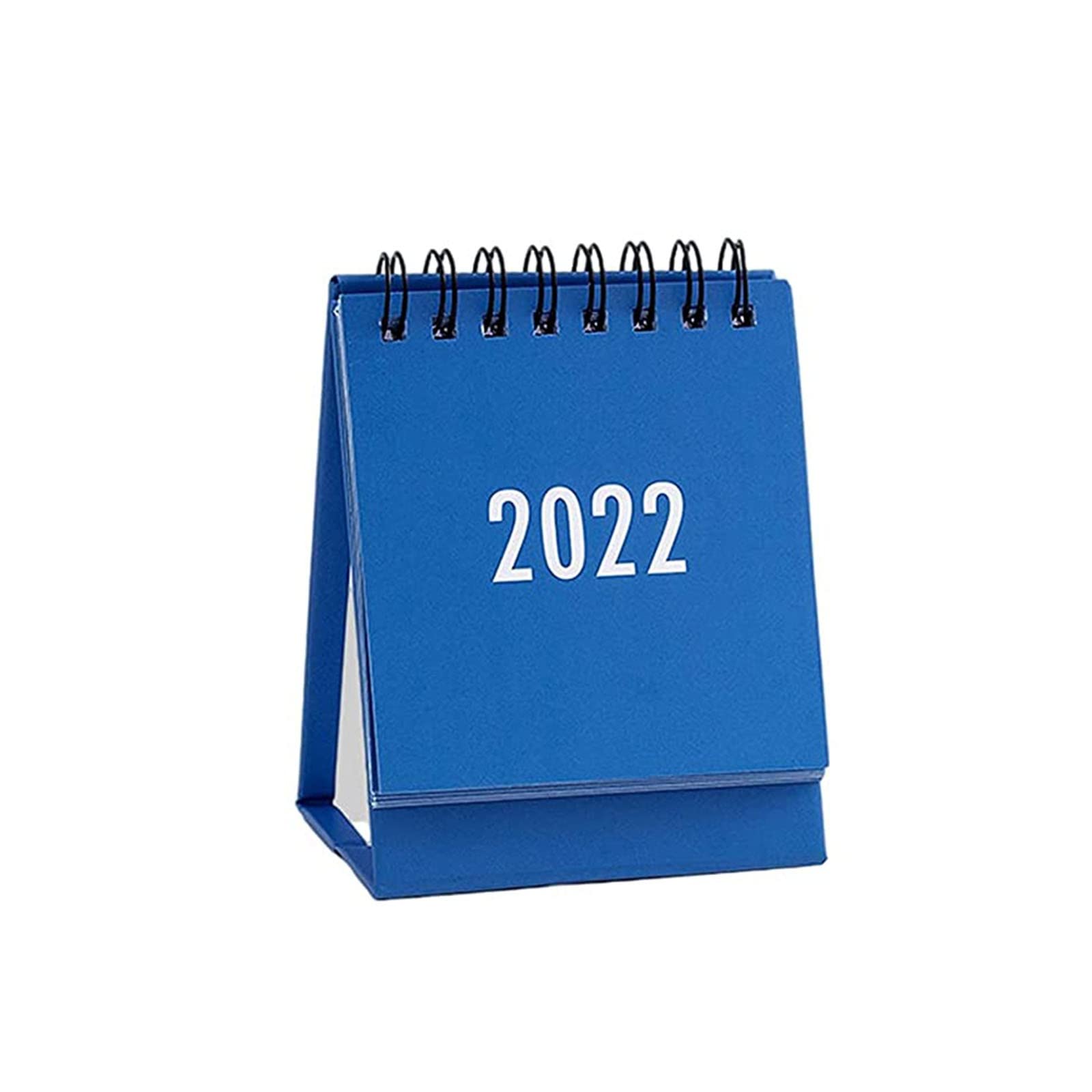 FlekmanArt 2022 Mini Desk Calendar - Small Standing Flip Planner for Daily Schedule & Office Organization | Perfect for Home Office, Work Desk & Student Study Space