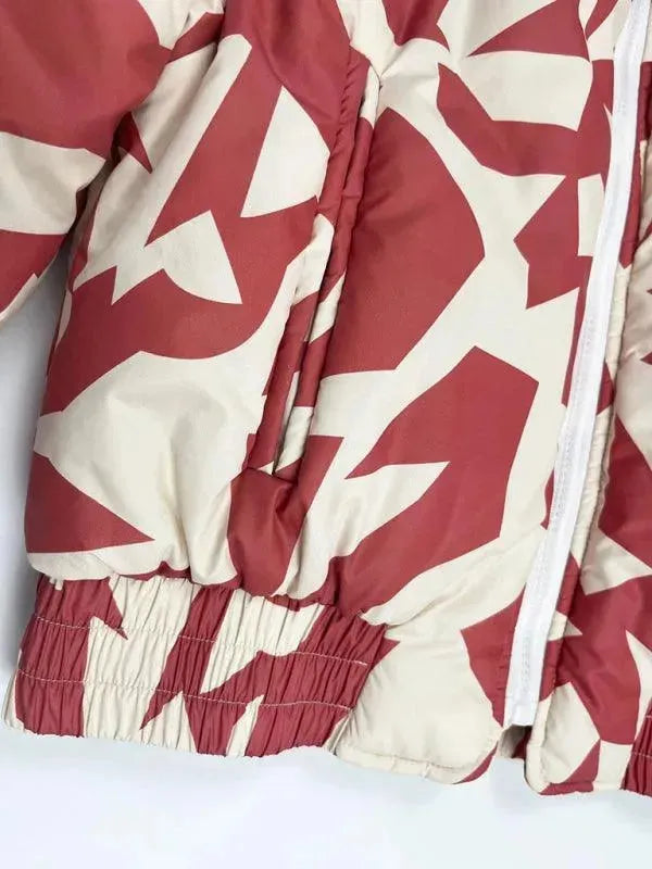 Trendy Loose Fit Winter Print Quilted Coat for Women - Warm Fashion Outerwear for Cold Weather, Casual Outings & Street Style