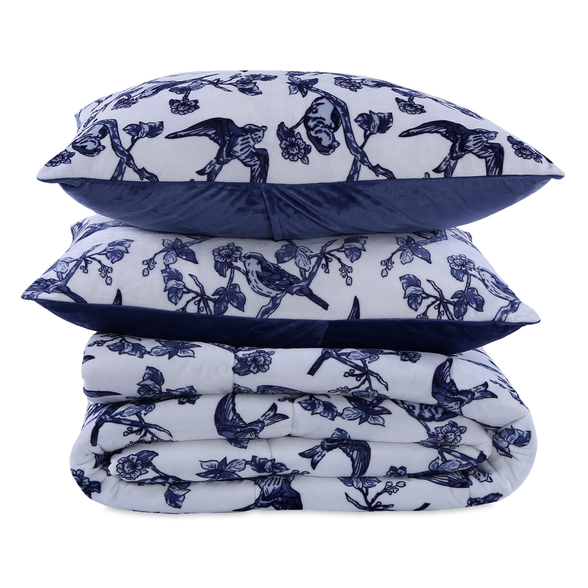 Berkshire Blanket Birds in Flight VelvetLoft Comforter Set - Twin Size Ultra Soft Bedding for Cozy Sleep | Perfect for Guest Rooms, Dormitories & Winter Nights